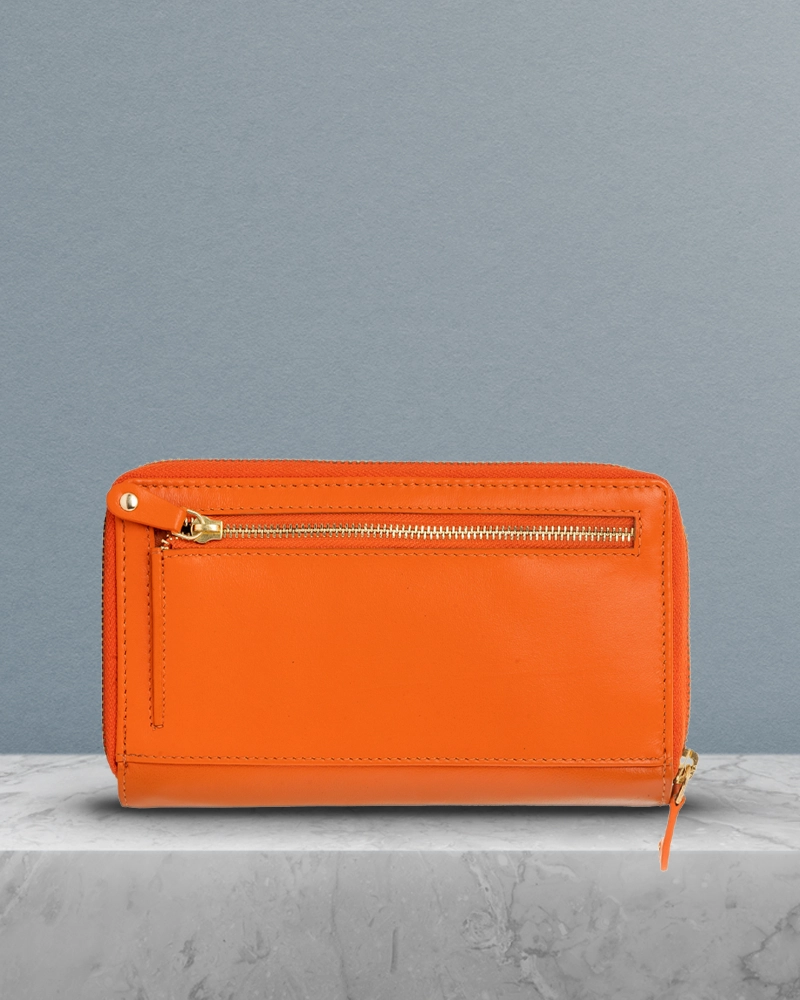 Orange Womens Wallet Back_Maira Export