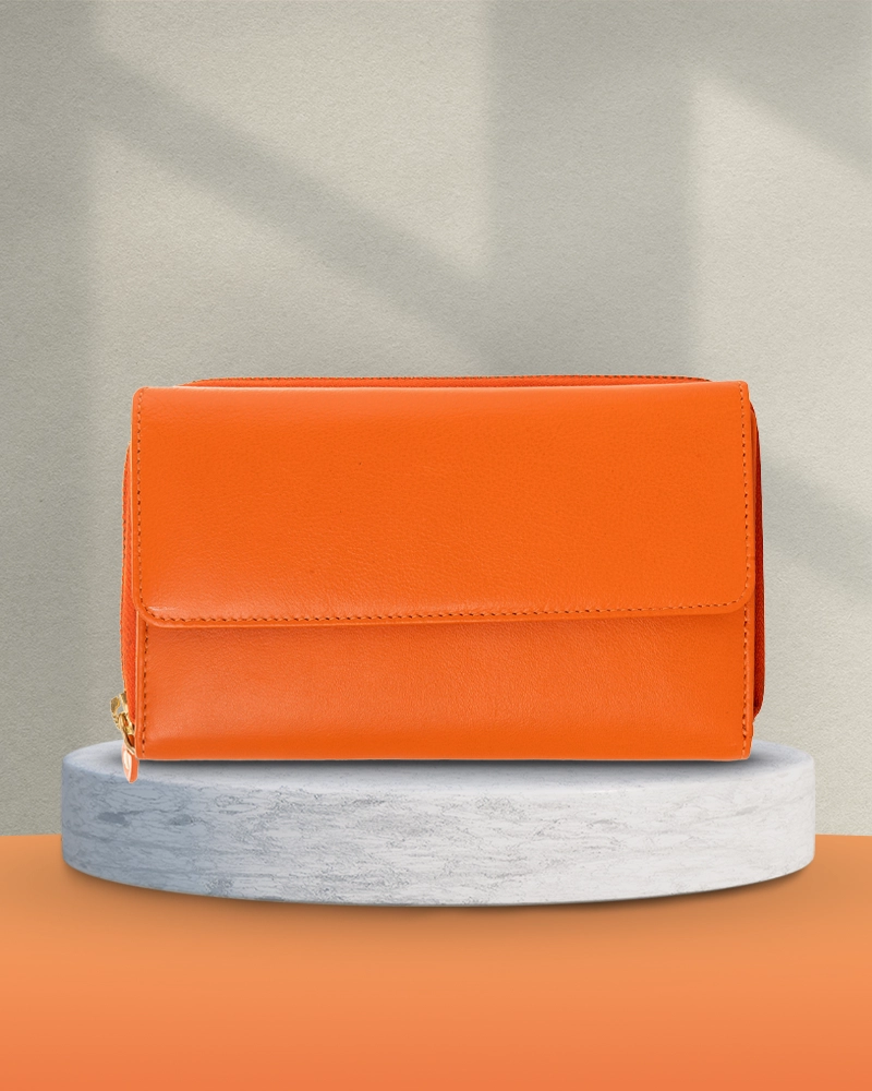 Orange Womens Wallet_Maira Export