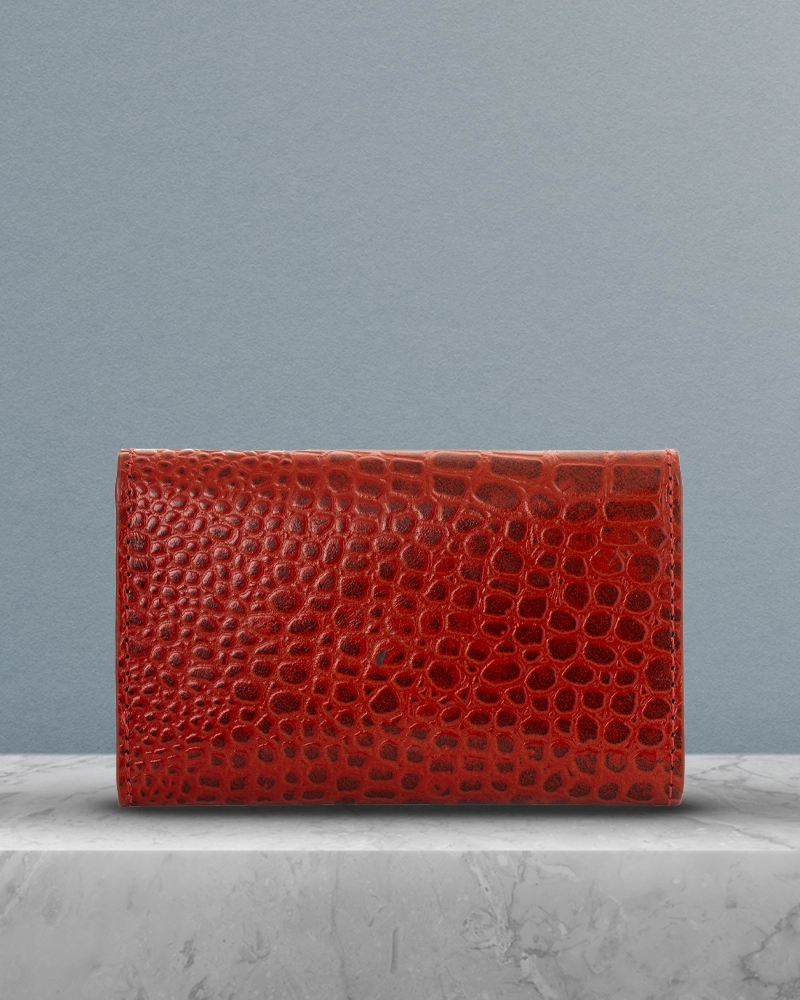 Red Croco Unisex Keyring Holder Back_Maira Export